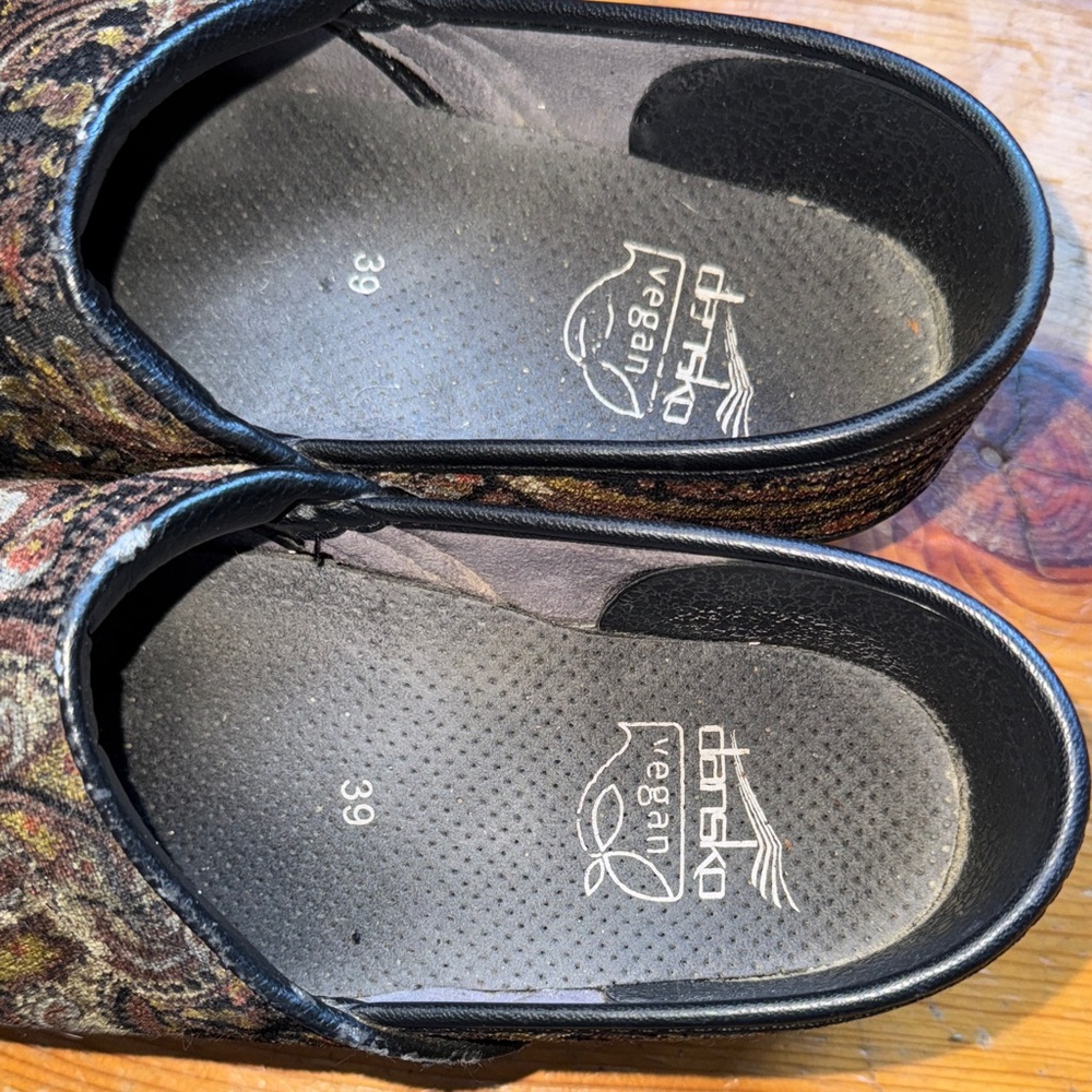 Paisley Slip-On Clogs Dansko vegan size 39 8.5 - Picture 3 of 7